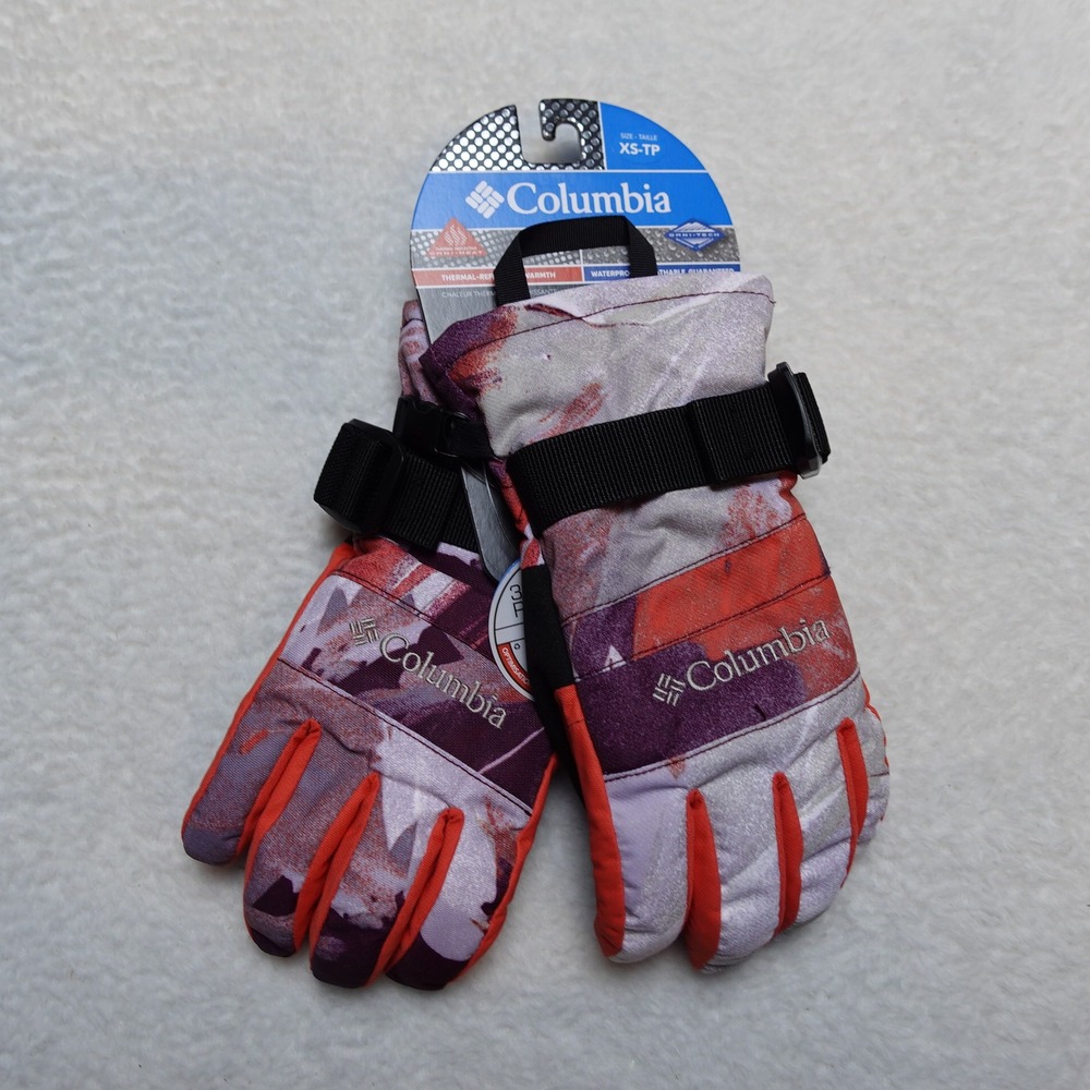 Columbia Whirlibird III Printed Glove Youth XS Orange Purple CY2087-864